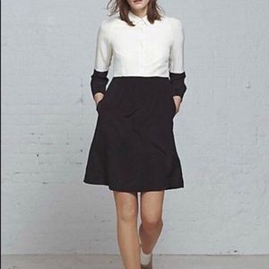 Steven Alan Black & White Silk Shirtdress